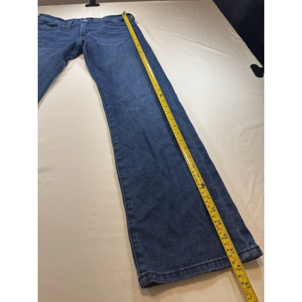True Religion Ricky Straight Jeans Mens 31 Medium Wash Stretch Denim